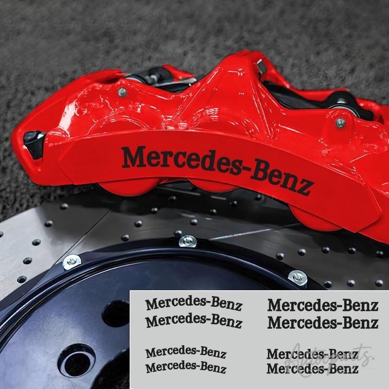 BTY4 6pc Car Logo Brake Caliper Sticker Modification Auto Accessories For Mercedes Benz AMG W212 W213 W205 AMG W177 W247 W176 GLA GLC