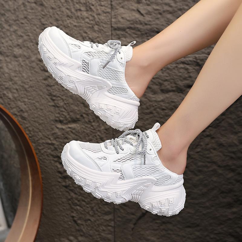 Old Dirty Durian Platform Women's 2025 New Casual Versatile Mesh Heightening Sneakers