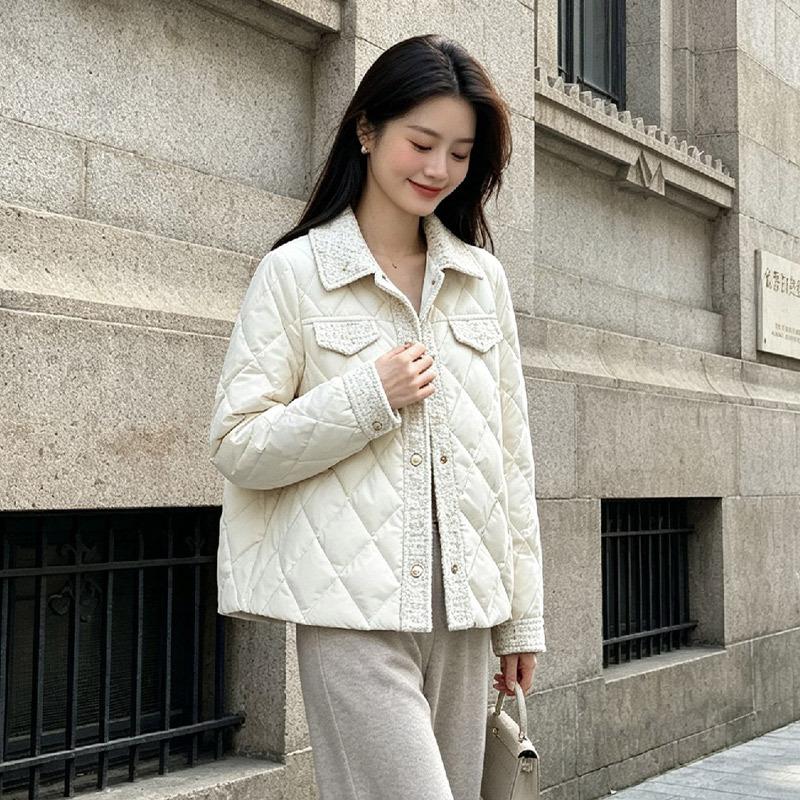 Down jacket women's clothing winter Xiaoxiangfeng short Korean version women's duck down jacket new Pinghu down jacket