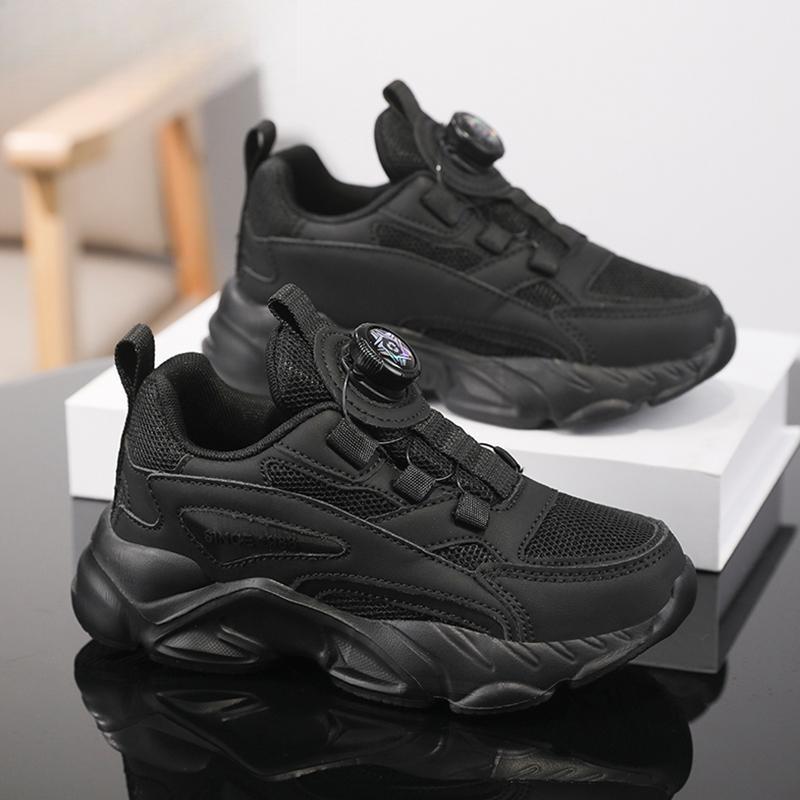 Children's Fashion Sports Shoes Breathable Student Black School Walking Shoes Anti-skid Boys& Girls Casual Running Sneaker