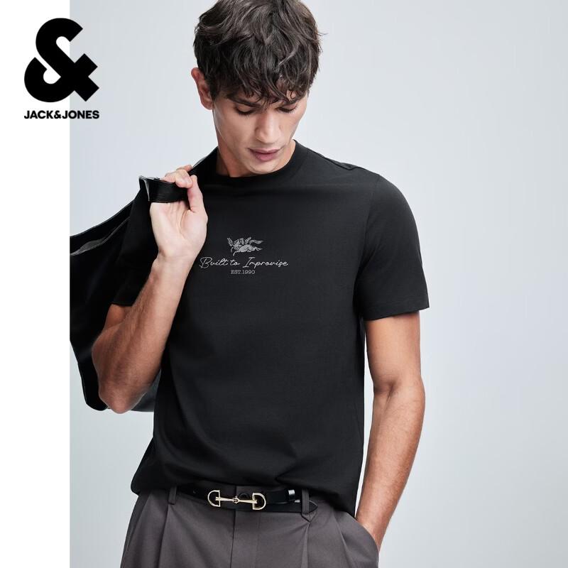 

Jack & Jones Men s Cotton Letter Print Round Neck T-shirt L