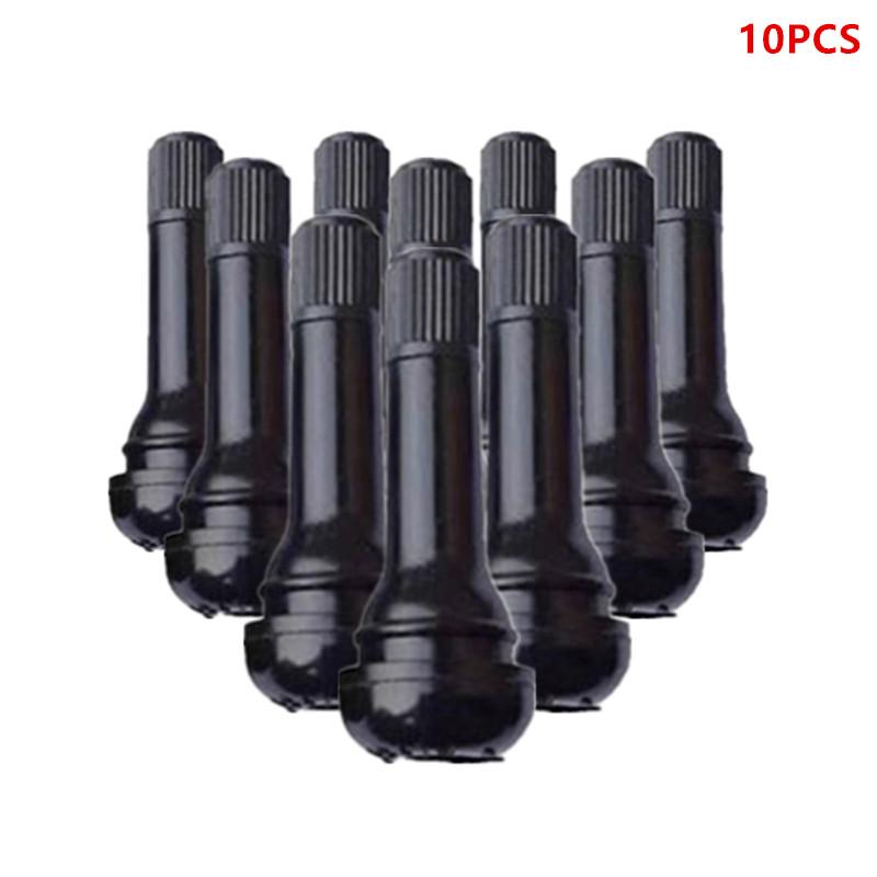 10/50/100 Stück Universelle Einsteck-Tubeless-Reifenventilschäfte aus Gummi-Legierung für Auto, Motorrad