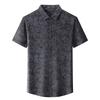 Camiseta de Verano para Hombre Estilo Hong Kong Cuello Suelto Camisa de Manga Corta para Hombre Camisa para Hombre