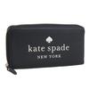 Kate Spade Women's Ella Pebbled Leather Large Continental Wallet with Round Zip Closure, K4779 001 (Black), Outlet [Used]