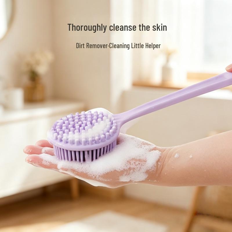Silicone Double-Sided Exfoliating Bath Brush with Soft Bristles