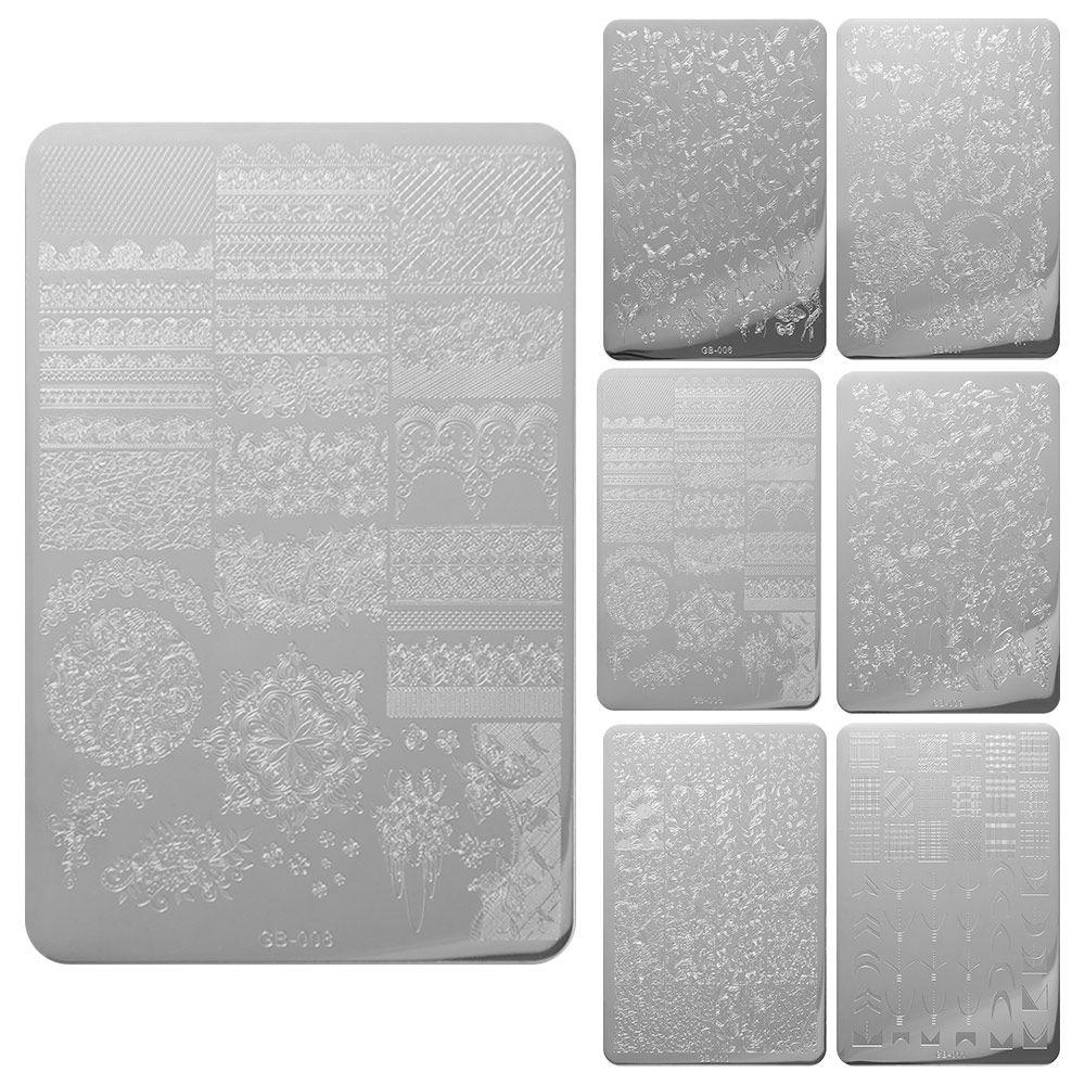 

2Pcs Versatile Patterns Butterfly Nail Stamping Plate Nail Art Stencil Manicure Accessories Style 2
