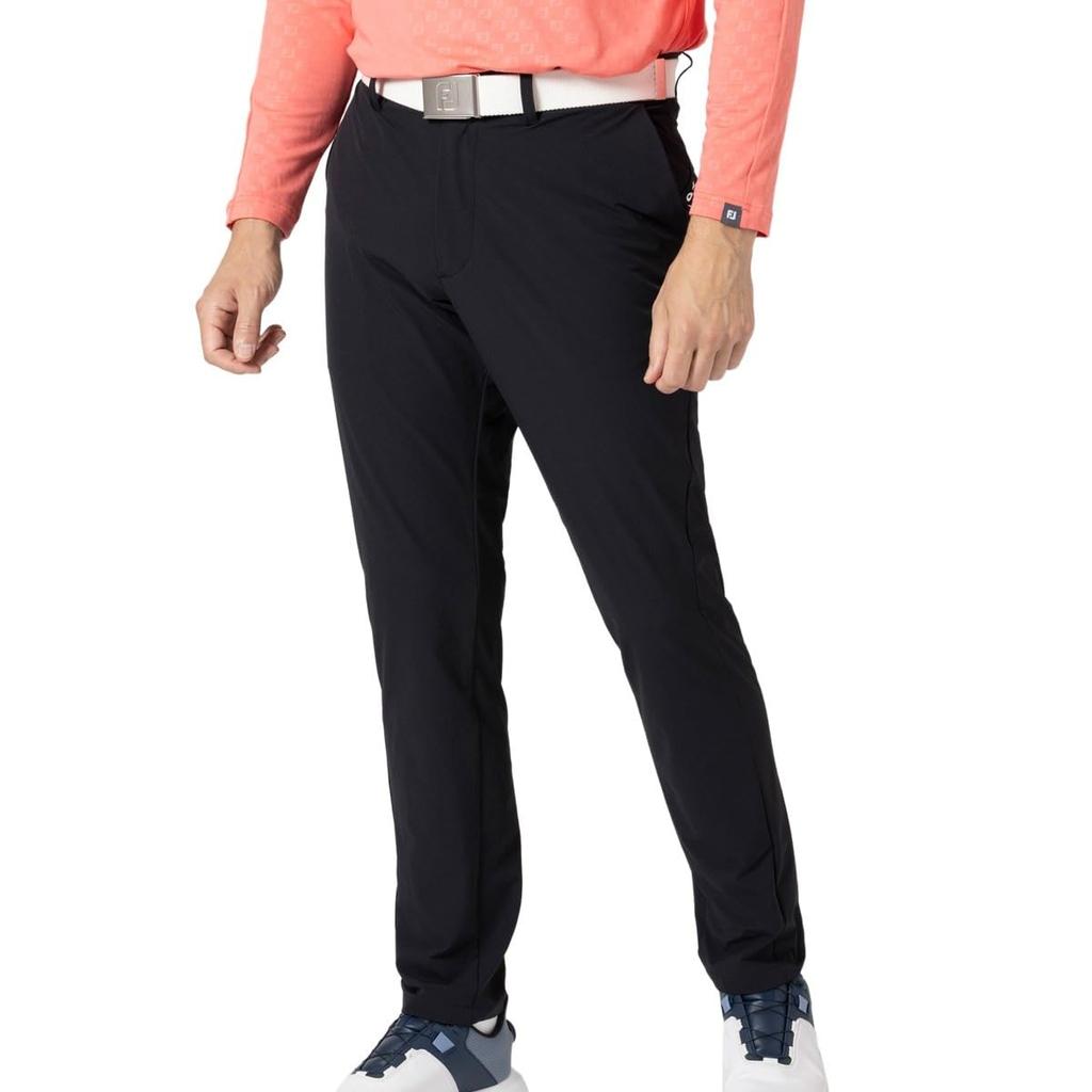FootJoy Men's Water-Repellent Nylon 4-Way Stretch Long Pants, Black, Size XL (FJ-F24-P01, 32232-XL)