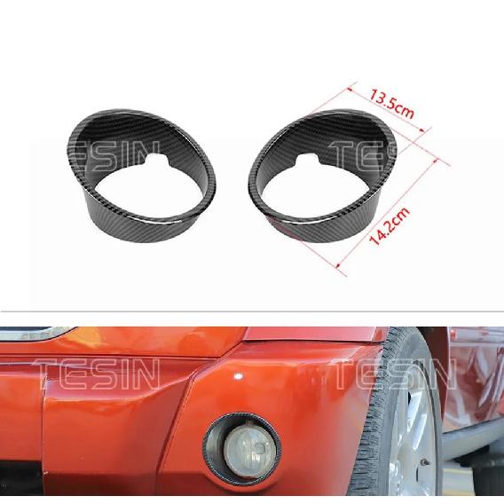TESIN Car Front Fog Light Lamp Decoration Cover Trim Stickers For Dodge Nitro 2007 2008 2009 2010 2011 2012 Exterior Accessories
