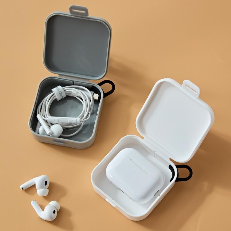 1PC Simple mini portable compartment storage box pills candy health products sponge earplugs small accessories travel storage box