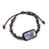 Religion Wood Rosary Bracelet For Men Square Colorful Jesus Virgin Mary Icons Charm Prayer Beads Chain Women Christian Jewelry