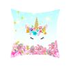 Time Cartoon Home Decor Pillow Purple Unicorn Pillowcase Rainbow Sunrise Sofa Cushion Cover