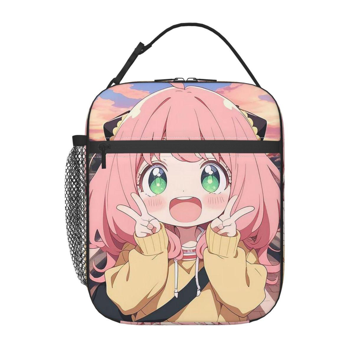 Kawaii Manga Spy X Family Geïsoleerde Lunchtas voor Vrouwen Kantoor Koeltas Thermische Voedselbox Draagbare Lunchboxen Container One Size