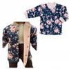 Warm Fleece Jacket 80 Girls' T-shirt Zippered Sweatshirt with Roses