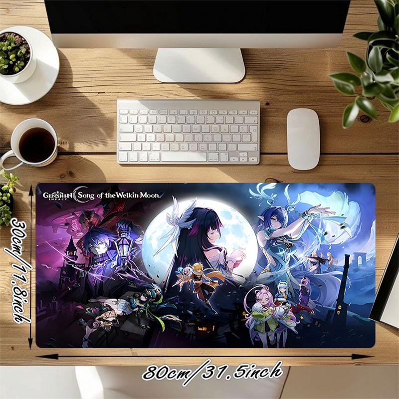 1Pc Fantasy World Adventure Gaming Mouse Pad Keyboard Desk Mat Non-slip Rubber Lock Edge Waterproof Computer Mousepad for Office Home Decor Es155