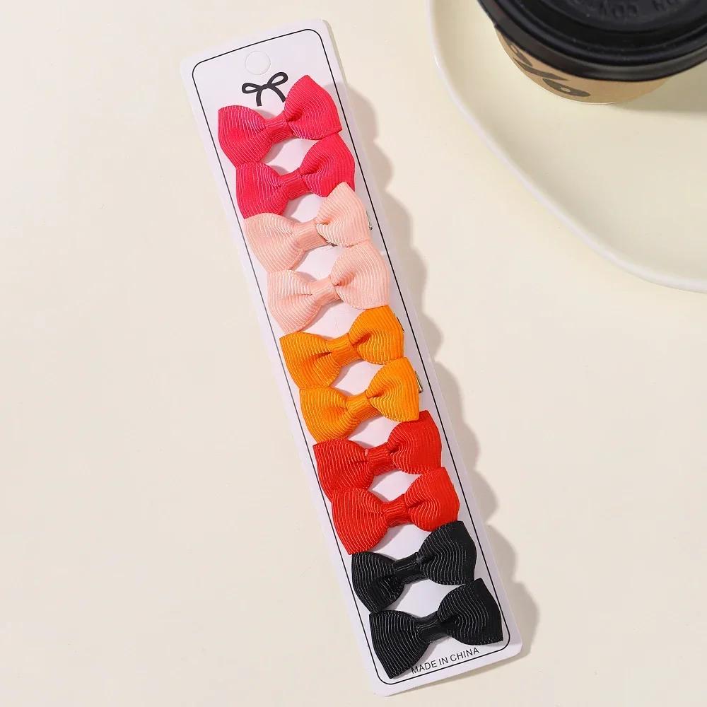 

10 шт. Бутиковые маленькие бантики ручной работы из грогрена 1,5 Заколки-крокодильчики для волос для маленьких девочек, малышей, аксессуары для волос, подарок