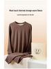 Women's Winter Fleece-Lined Silk Wool Underwear Set - Extra Thick Heat-Generating Base Layer for Autumn.