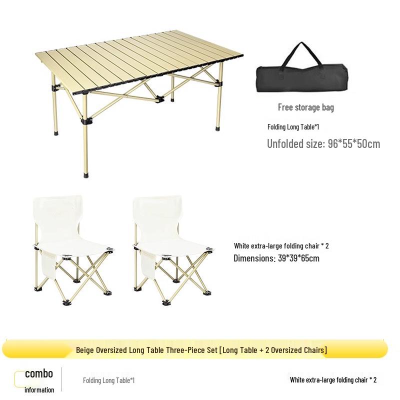 Ultra-light Portable Folding Outdoor Table & Chair Set for Camping and Picnics