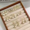 2025 Silver Needle Zircon Pearl Earrings: French Retro Light Luxury Studs for Women