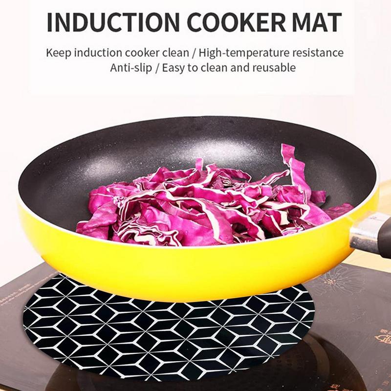 1 tapis de table de cuisson à induction, protection contre les rayures pour cuisinière à induction, tapis multifonctionnel en silicone, set de table isolé thermiquement