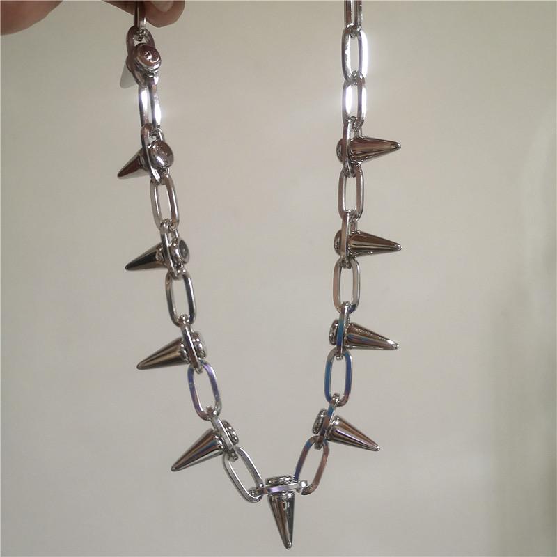 Punk Metalllegierung Nieten Choker Halskette Für Männer Gothic Mode Hip Hop Street Vintage Y2K Grunge Schmuck Trendige Accessoires