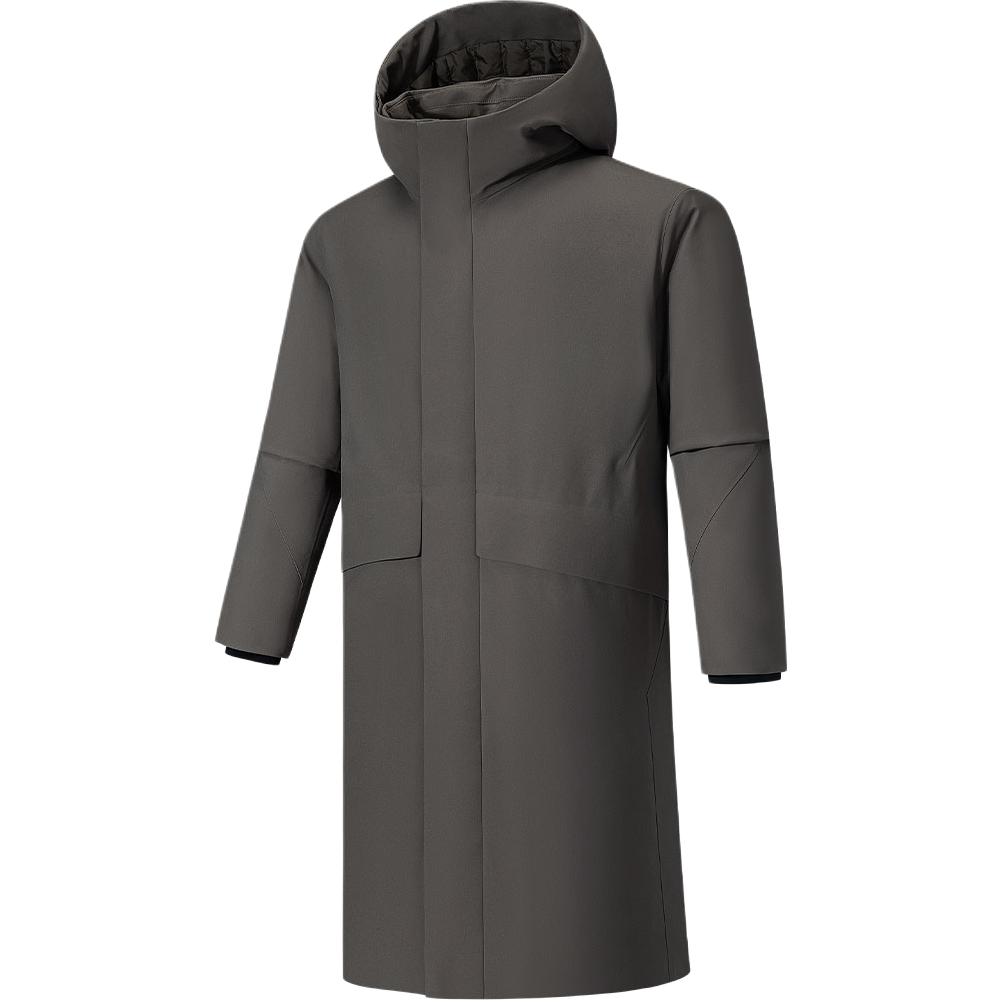 

Anta Champion All-Weather Series Solid Color Simple Comfortable Versatile Long Zipper Down Jacket Men Outerwear 152540924-4 2XL