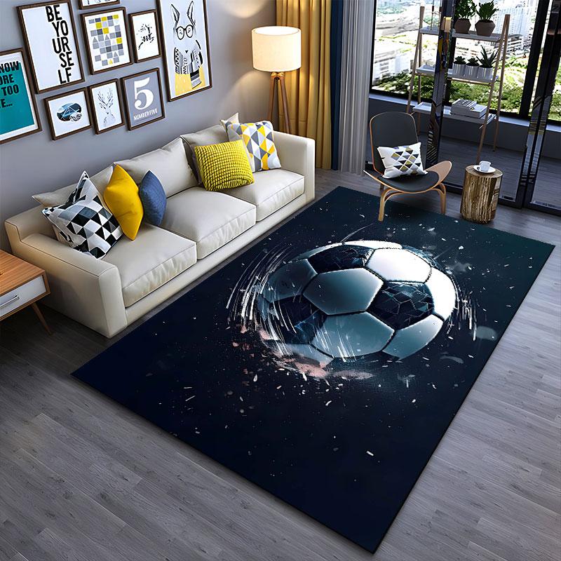 Exploding Soccer Ball Design Suitable As a Non-slip Mat for the Living Room or Bedroom Sofa