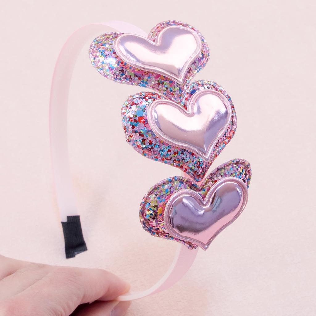 1 buc Bentițe de Ziua Îndrăgostiților pentru Fete Bentiță de Păr în Formă de Inimă cu Sclipici Bentițe pentru Fete Articole de Păr Copii Accesorii de Păr Copii