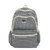 Schoolbag new Japanese ins fresh and sweet plaid backpack junior high school students lightweight travel large capacity backpack