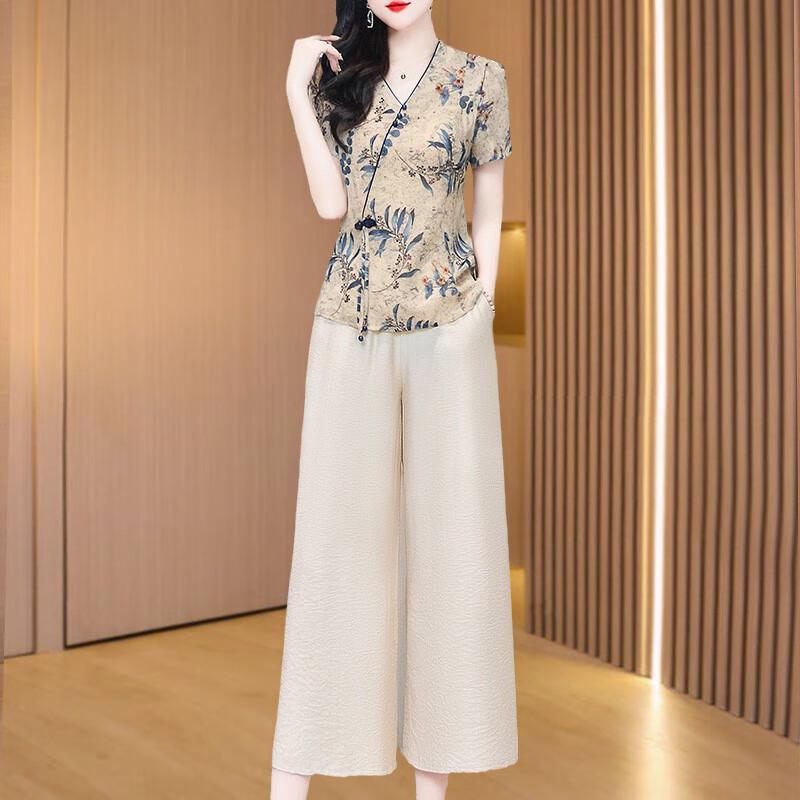 Kebeli Новый китайский стиль Ципао Комплект из двух предметов 2XL