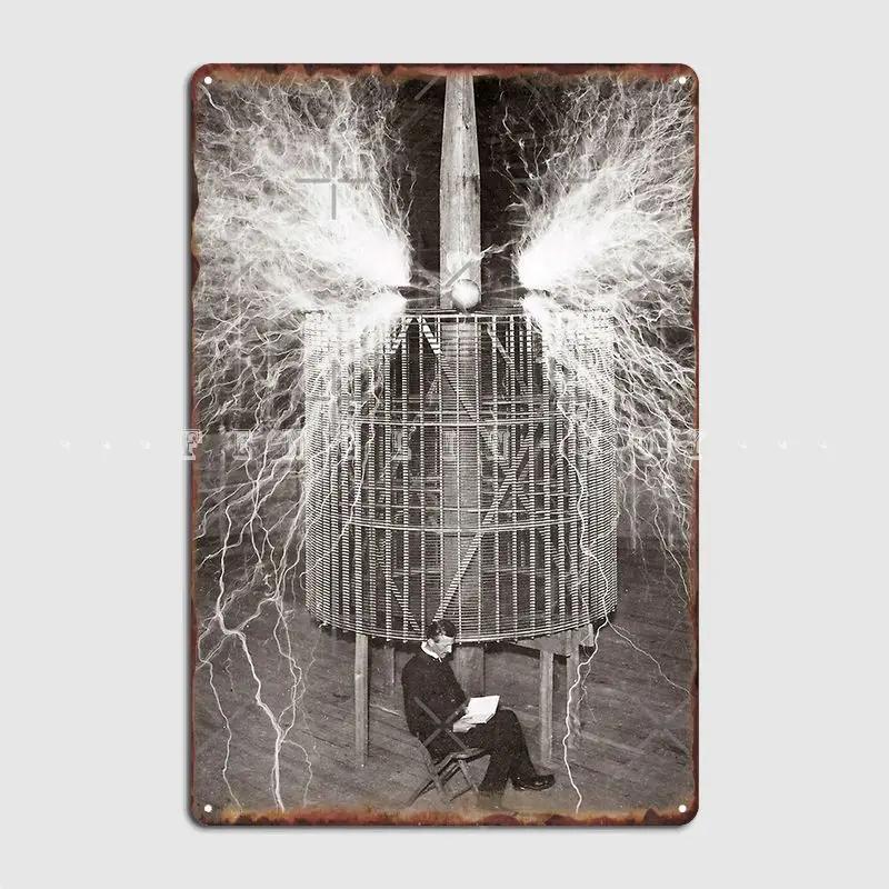 

Nikola Tesla Metal Sign Wall Mural Home Design Garage Decoration Tin Sign Poster 20x30cm（7.8x11.8inch）