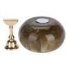 Manicure Display Practice Stand Shelf Nail Art Tip Holders Magnetic Golden Base Wooden Grain
