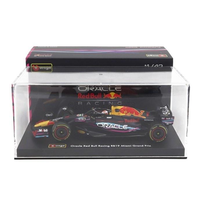 Burago F1 Miniature Car 1/43 Red Bull RB19 ORACLE Max Verstappen 2023 Miami GP World Champion Signature Series