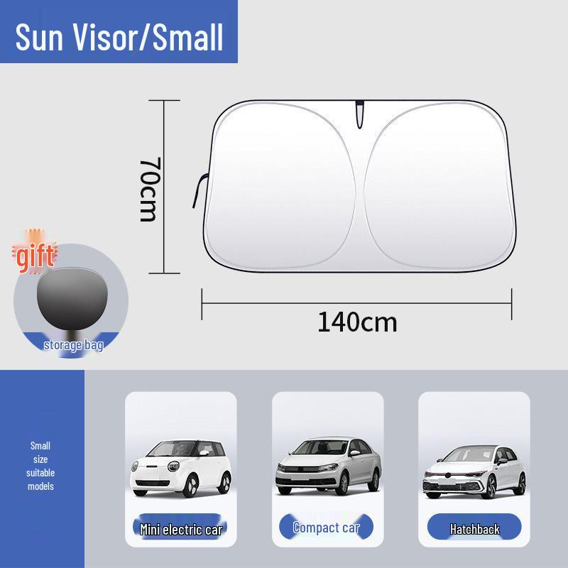 2025 Double Layer Titanium Car Sunshade: Windshield Heat Insulation & UV Protection Umbrella Cover
