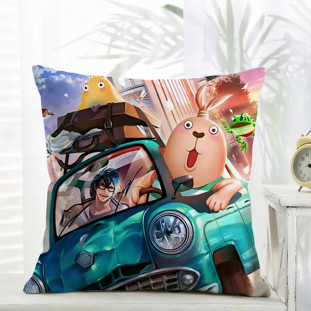 Anime UUsavich Cushion Cover Daily Washable Linen Pillowcase Soft  for Sofa Bed Home Room Decor