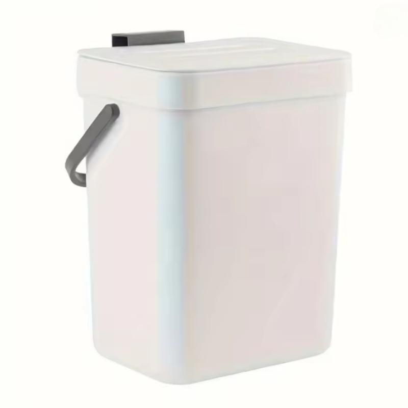 3L/5L Quiet-Close Trash Can - Space-Saving Kitchen & Office Bin, Odor-Proof Lid, No-Slam Design