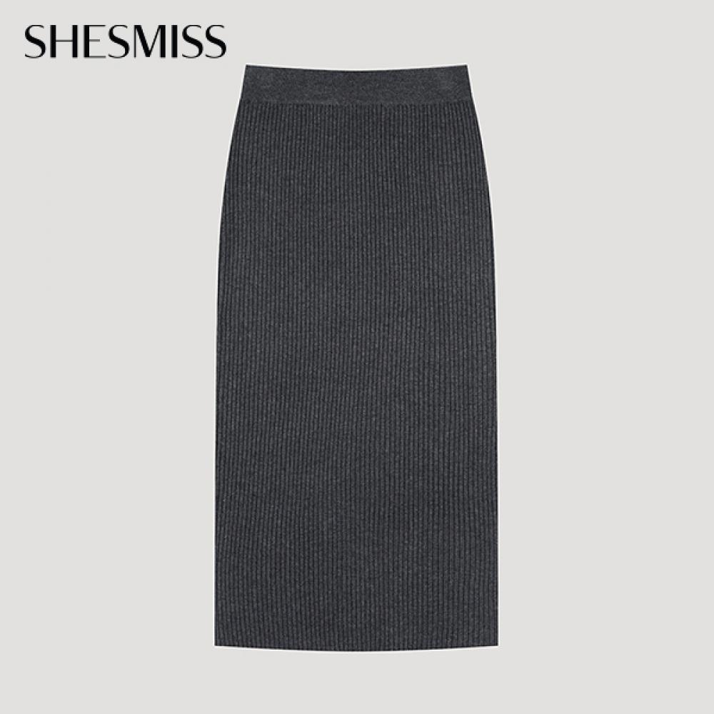 

SHe S miSS Ribbed H Line Knit Skirt SSkSko32050 cH charcoal/55