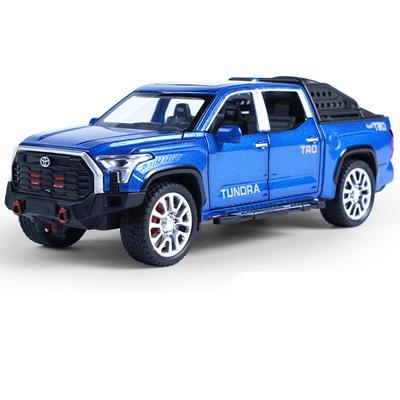 Modèle de voiture Toyota Tundra en alliage moulé sous pression, véhicule tout-terrain, simulation sonore et lumineuse, cadeau pour enfants, échelle 1/32