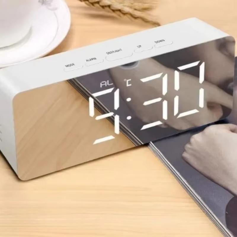 USB Power LED Table Clock Bedroom Bedside Digital Electronic Office Desk Alarm for Home Decor Desk Table Clocks Home Decor