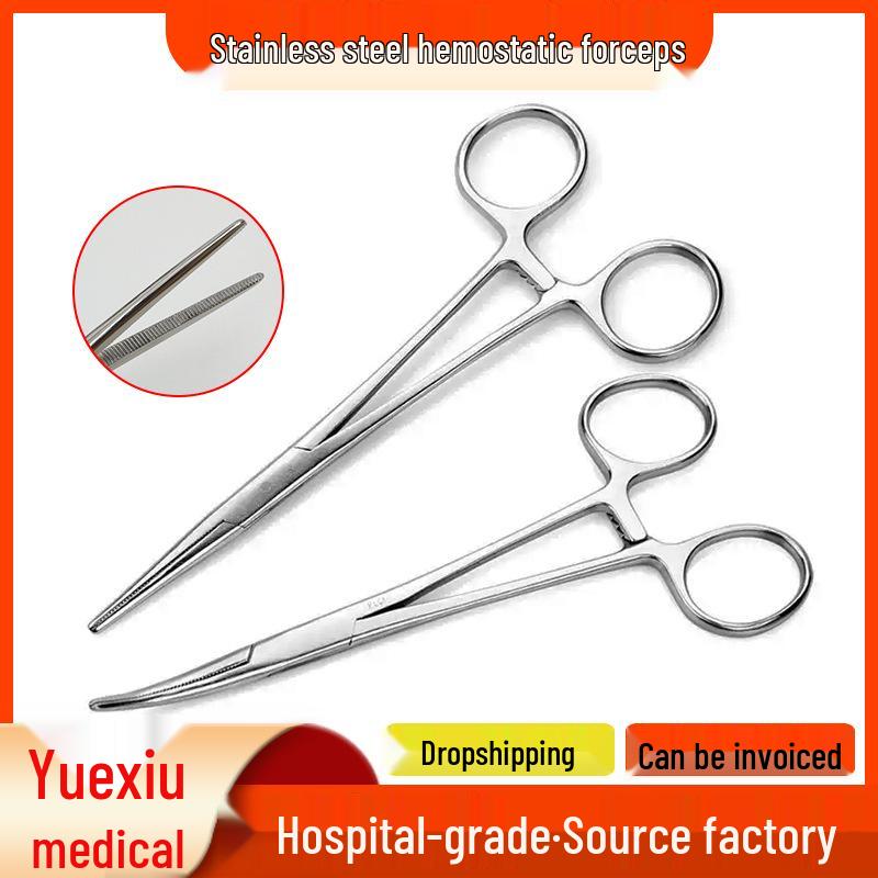 Stainless Steel Hemostatic Forceps - Straight/Curved Head, Surgical/Vascular Use, In Stock
