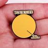 "Your Life This Moment" Balloon Brooch Health Badge Clothing Decoration Collar Pin