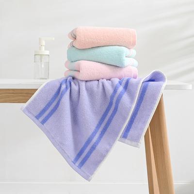 Pure Cotton Plain Striped Adult Towels  Face Towels  Face Towels Soft  Comfortable  and Not Easy To Lose Hair