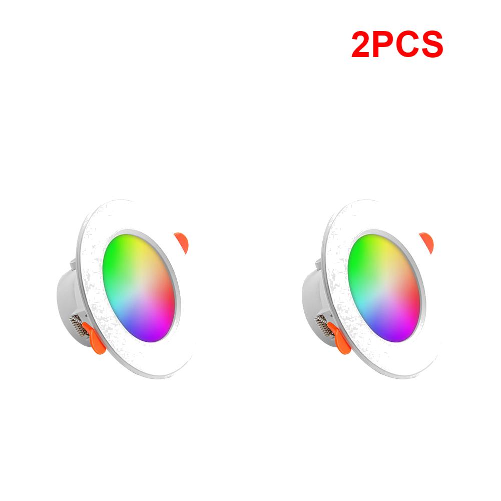 1-10PCS Smart Downlight Bluetooth Colorfull LED Lamp Bulb Recessed Round Light Smart Home Luminaire RGBCW/CCT Dimmable 10W