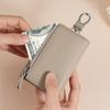 Genuine Leather Key Wallet With Zipper Coin Purse For Women Home Storage
