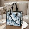 Fashion Cracked Pattern Tote Bag Casual Daily Use Large Capacity Shopping Handbag For Women