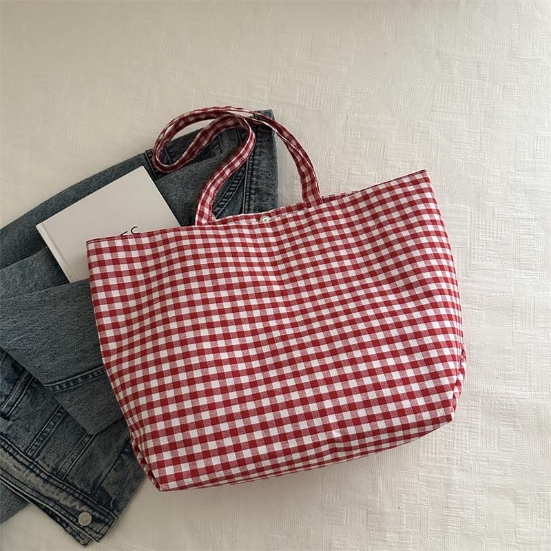 Canvas Bag Women's Large Capacity 2025 New Summer Versatile Lazy Wind Shoulder Bag Leisure Student Class Tote Bag