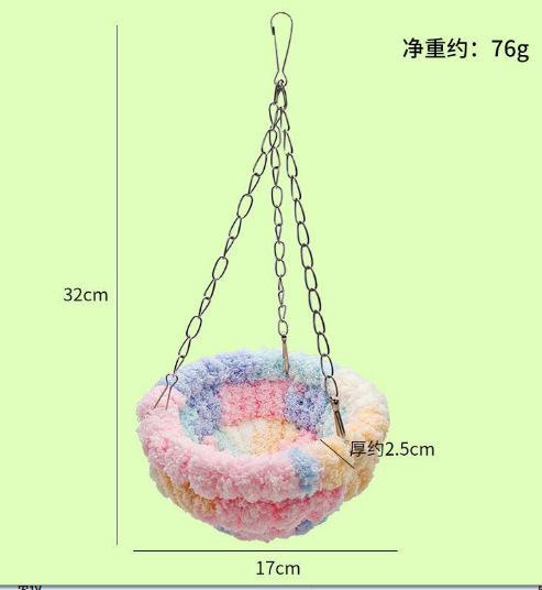 Winter Bird Heated House, Warm Cotton Snuggle Hut for Parakeets Cockatiels, Handmade Fleece Sleeping Nest for Cage