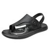 Sandals men's slippers genuine leather summer casual fashion trend men's beach shoes non-slip clip sandals