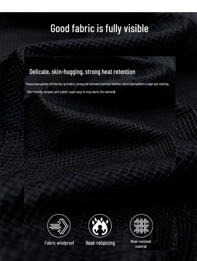 Trendy Warm Stand Collar Solid Color Down Jacket