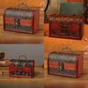 New Chinese Style Wooden Storage Box With Floral Design For Home Office Organization