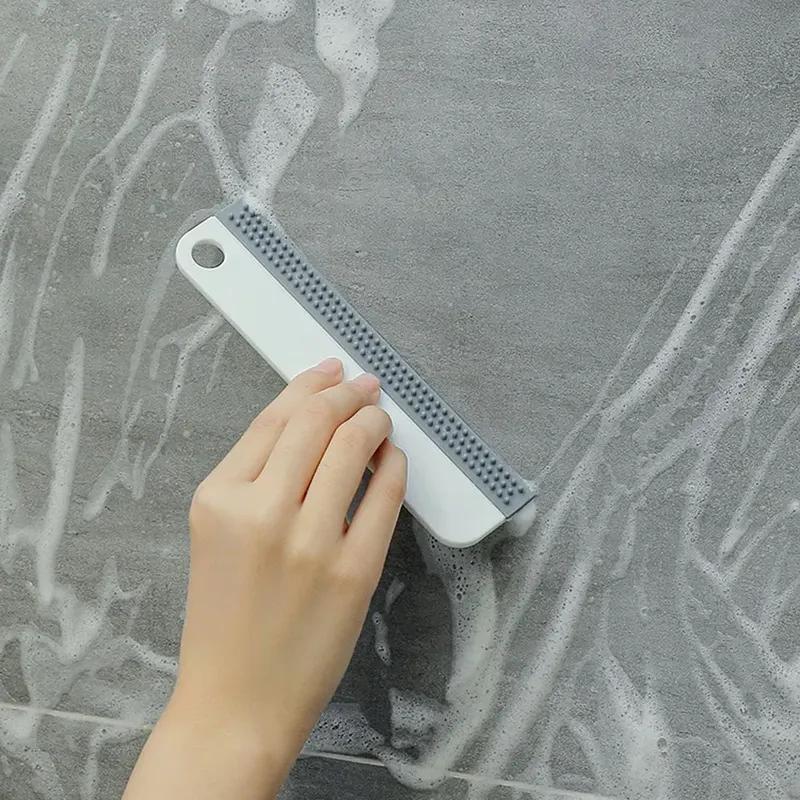 Soft Silicone Glass Wiper Scraper Window Cleaning Brush Kitchen Bathroom Glass Cleaning Tools for Car Mirror Cleaner Squeegee